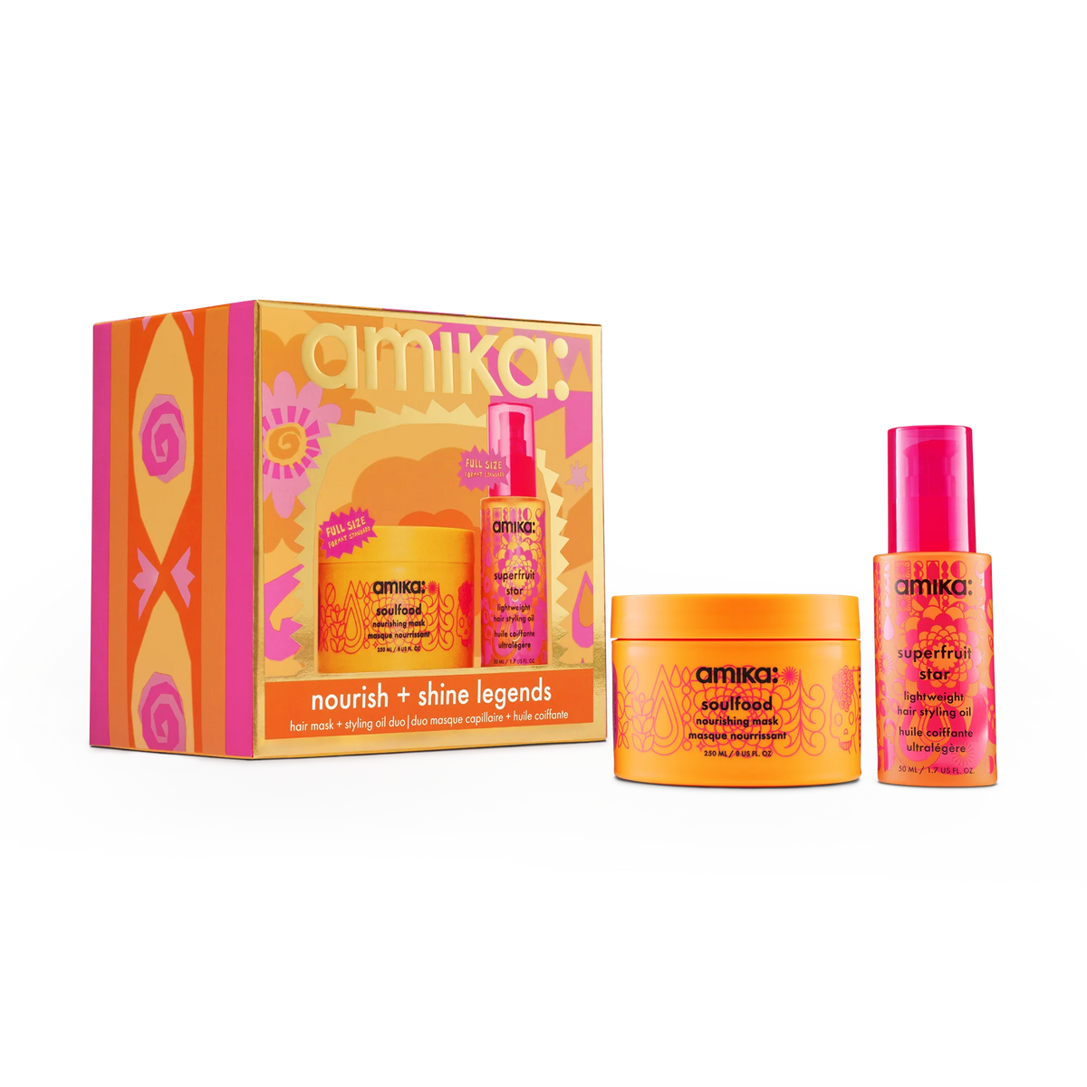 nourish + shine legends | mask + hair oil set